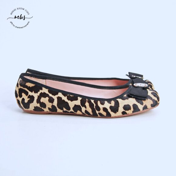 Kate Spade Fontana Leopard Ballet Flats Tan Brown Women 8.5 - Picture 1 of 14